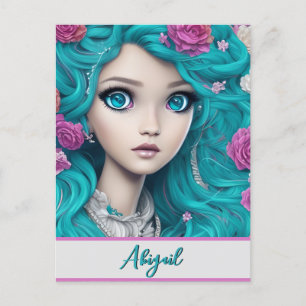 Carte Postale Nouvelle Princesse de Londres avec les cheveux et