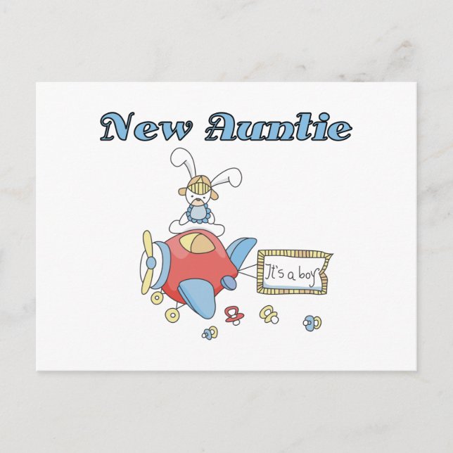 Carte Postale Nouvelle tante - T-shirts et cadeaux d'avion (Devant)
