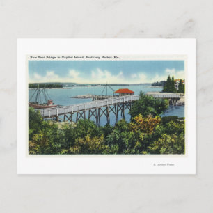Carte Postale Nouvelle vue du pont de pied de l'île Capital