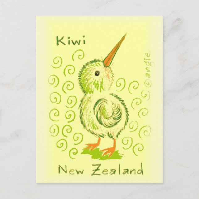Carte Postale Nouvelle-Zélande Kiwi Bird (Devant)