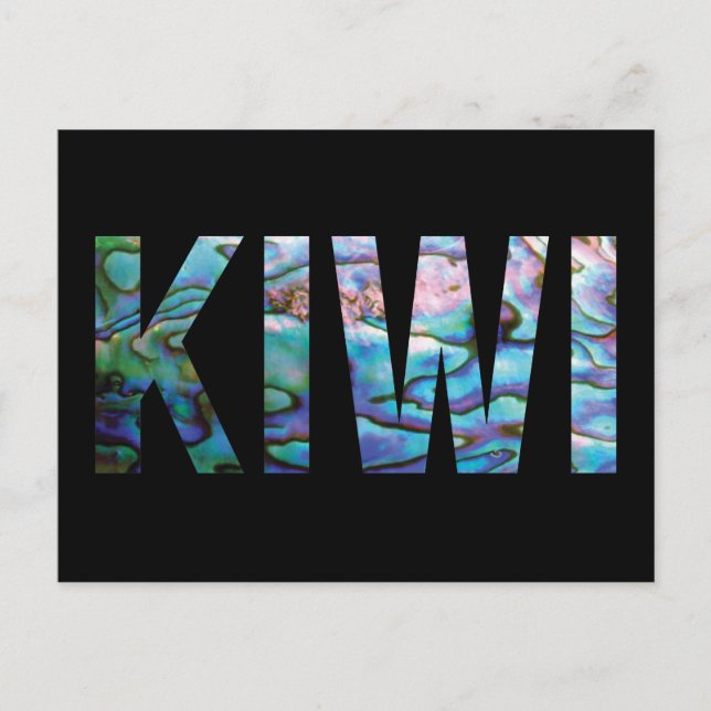 CARTE POSTALE NOUVELLE-ZÉLANDE KIWI SIMPLE PAUA (Devant)