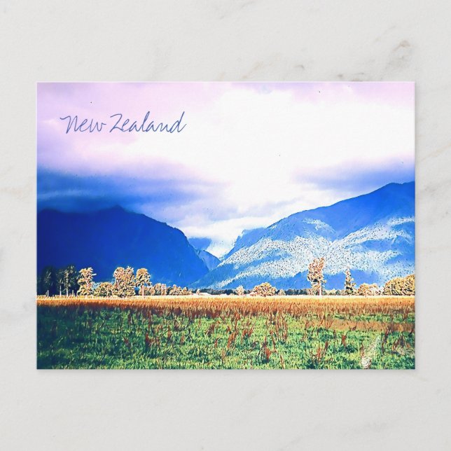 Carte Postale Nouvelle-Zélande photographie Fox Glacier (Devant)