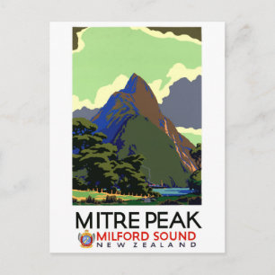 Carte Postale Nouvelle-Zélande Poster Vintage voyage restauré