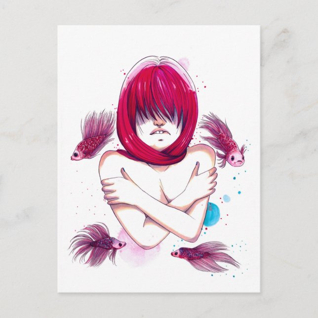 Carte Postale Noyage de poisson (Devant)