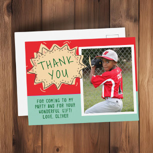 Carte Postale Nuage de discours mignon Anniversaire Merci Photo