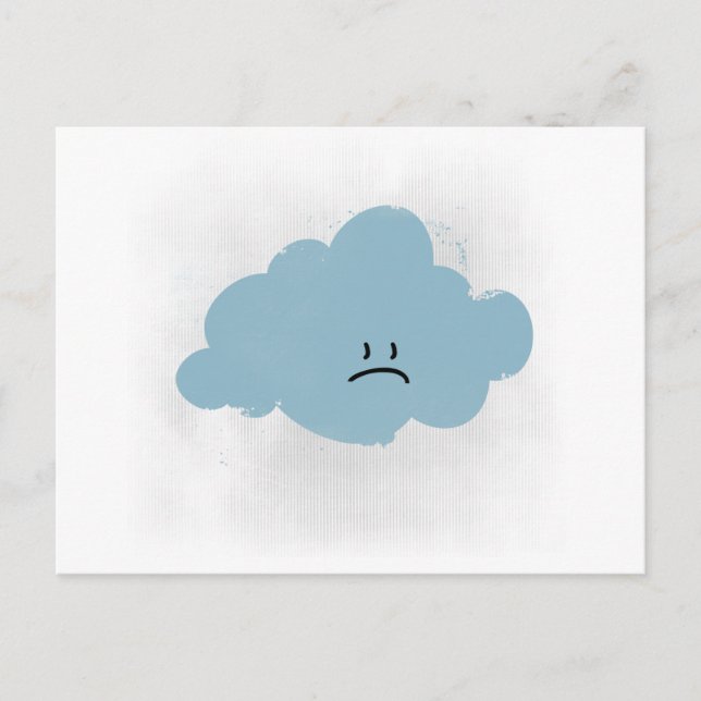 Carte Postale Nuage de pluie triste (Devant)