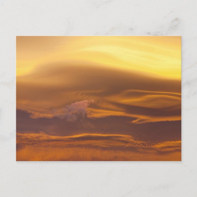 Carte Postale Nuage lenticulaire au coucher du soleil (Devant)