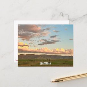 Carte Postale Nuages à l'heure dorée de Namibie