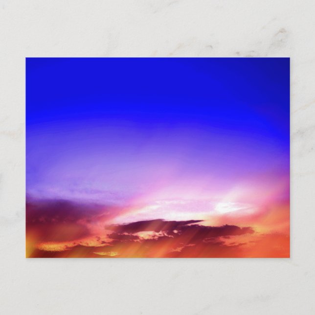 Carte Postale Nuages au coucher du soleil (Devant)