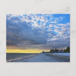 Carte Postale Nuages au-dessus de la plage de Fort Myers au couc
