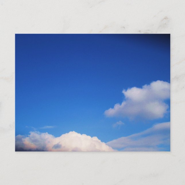 Carte Postale Nuages blancs et ciel bleu (Devant)