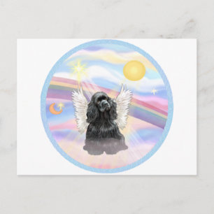 Carte Postale Nuages - Cocker Spaniel noir