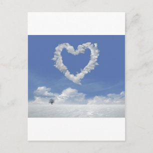 carte postale nuages d'amour