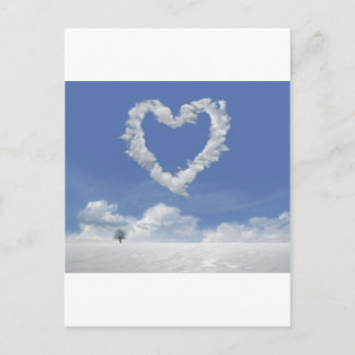 carte postale nuages d'amour