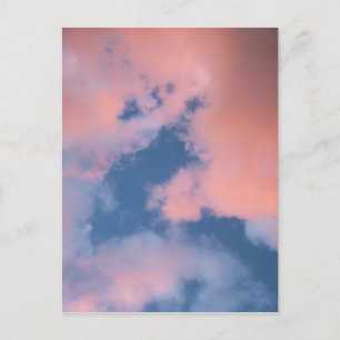 Carte Postale Nuages de pêche moelleux au coucher du soleil