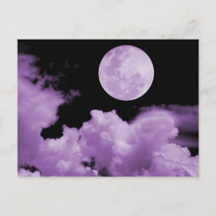 Carte Postale NUAGES DE Pleine lune POURPLE