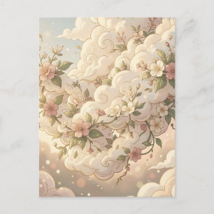 Carte Postale Nuages Floraux Rêveurs Fleur de Cerisier