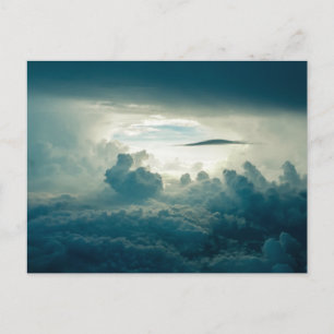Carte Postale Nuages Fluffeux Foncé Vue aérienne