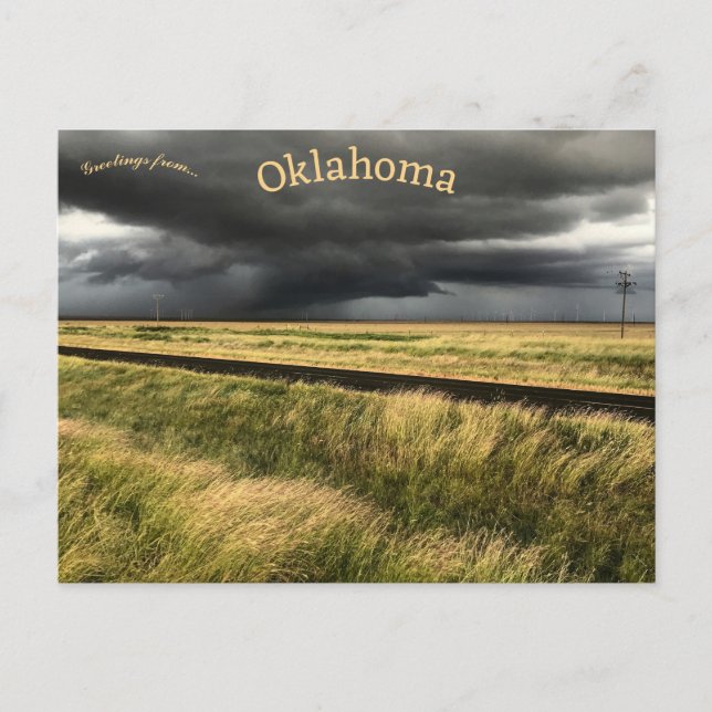 Carte Postale Nuages orageux en Oklahoma (Devant)