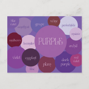Carte Postale Nuances de cercles de couleur violet