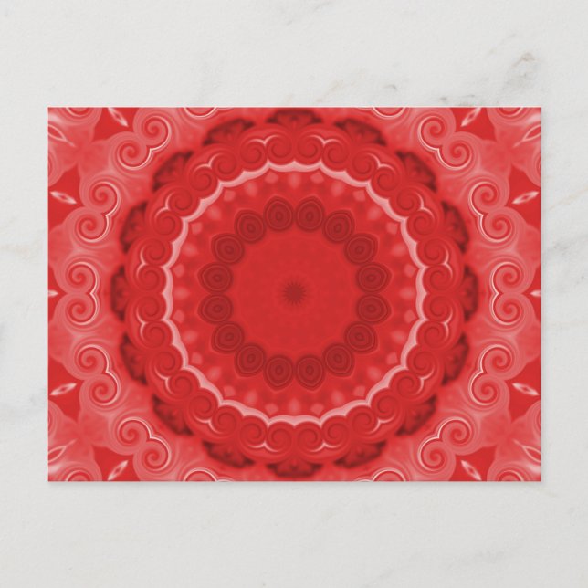 Carte Postale Nuances de Kaleidoscope rouge (Devant)