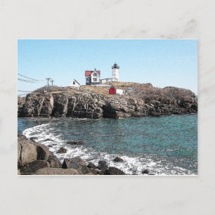 Carte Postale Nubble Lighthouse Ink Sketch