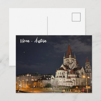 Carte Postale Nuit à Vienne, Autriche