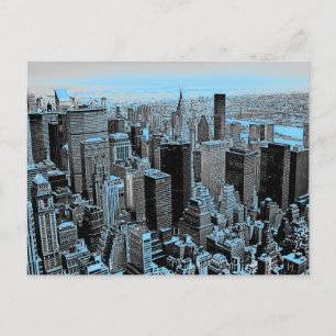 Carte Postale Nuit bleue à New York