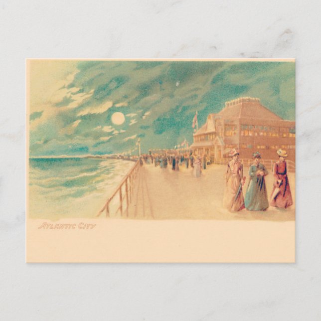 Carte Postale Nuit d'Atlantic City (Devant)