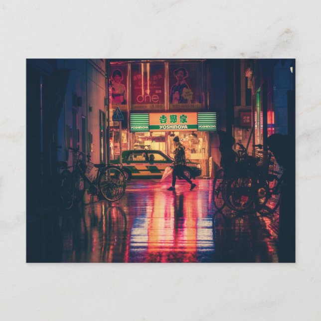 Carte Postale Nuit de rue Osaka Japon (Devant)