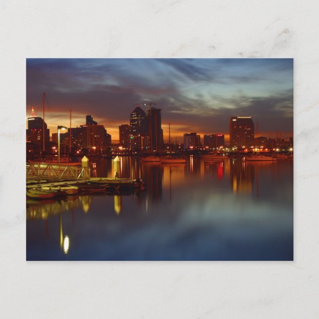 Carte Postale Nuit des quais de San Diego (Devant)
