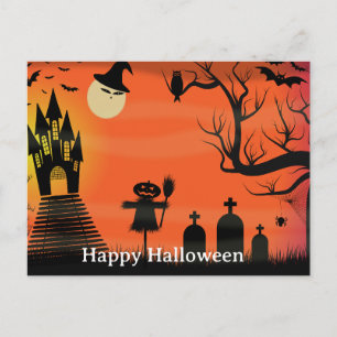 Carte Postale Nuit d'Halloween effrayante