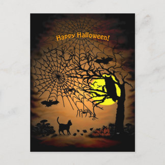 Carte Postale Nuit d'Halloween, Joyeux Halloween !