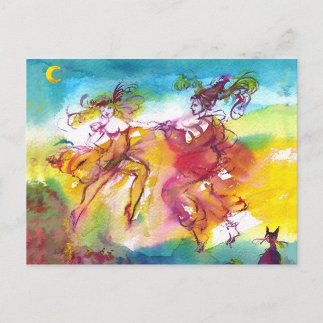 Carte Postale NUIT DU CARNAVAL / Mascarade vénitienne,, Musique  (Devant)