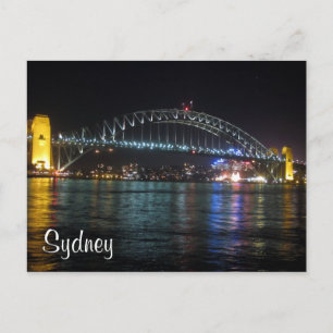 Carte Postale nuit du cintre de sydney