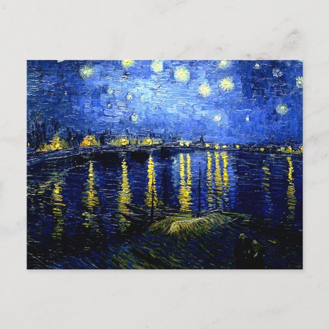 Carte Postale Nuit étoilée au-dessus du Rhône par Van Gogh (Devant)