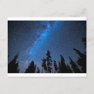 Carte Postale Nuit étoilée bleue
