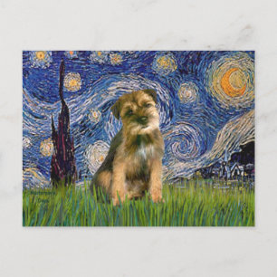 Carte Postale Nuit étoilée - Border Terrier #1