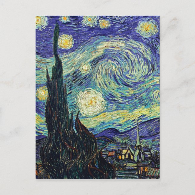 Carte Postale Nuit étoilée par van Gogh (Devant)