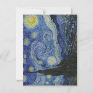 Carte Postale Nuit étoilée, peinture à l'huile, Vincent Van Gogh