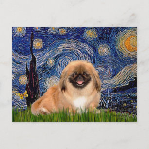 Carte Postale Nuit étoilée - Pekingese 1