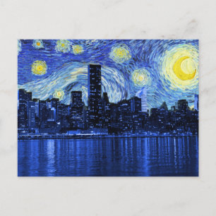 Carte Postale Nuit étoilée sur New York