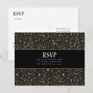 Carte Postale Nuit Étoiles Mariage RSVP