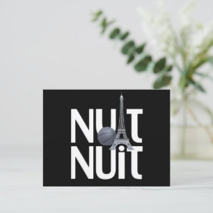Carte Postale Nuit Nuit Basket-Ball Nuit Word Français Tour Pari