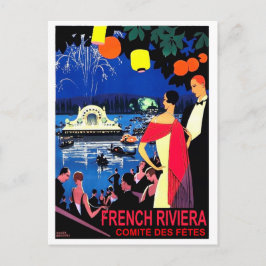 Carte Postale Nuit romantique sur la riviera française, voyage v