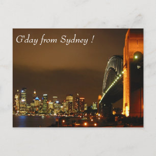 Carte Postale nuit skyline de sydney