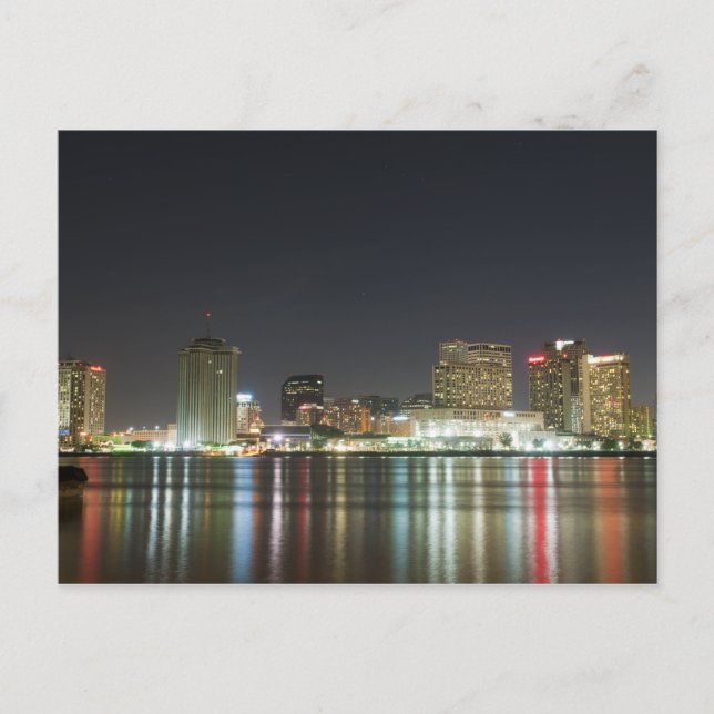 Carte Postale Nuit Skyline New Orleans (Devant)