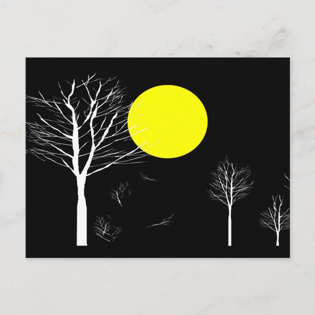 Carte Postale Nuit vintage Lune #2 (Devant)