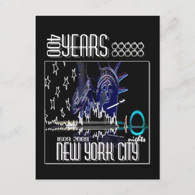 Carte Postale "NUITS" (Néon) (Devant)