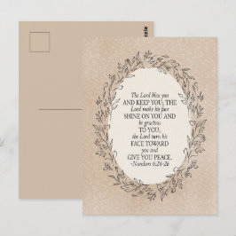 Carte Postale Numbers 6:24–26 The Lord Bless You Neutral Vintage